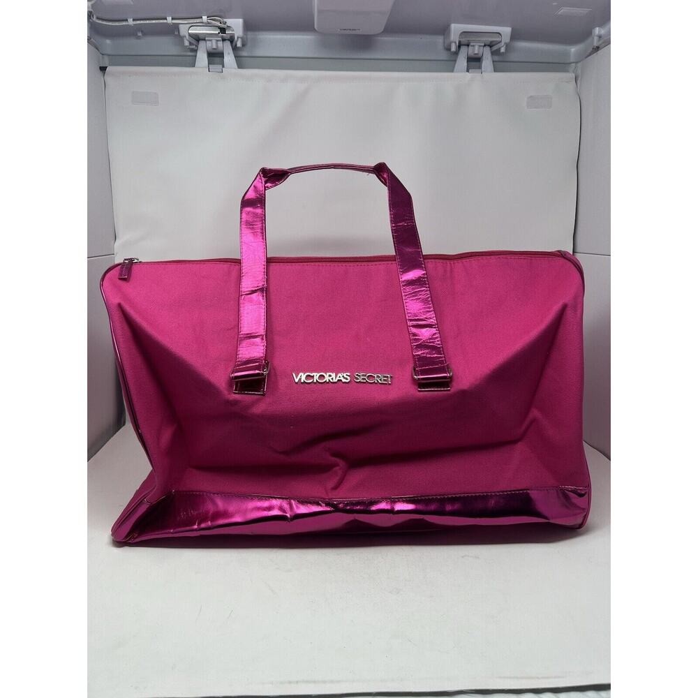 Victoria's Secret Travel Tote Bag Hot Pink‎ Foil NWT $99 MSRP